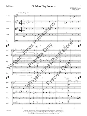 Golden Daydreams - Golan - String Orchestra - Gr. 3