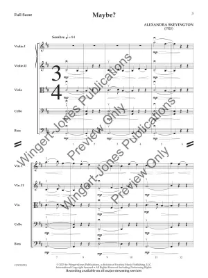 Maybe? - Skevington - String Orchestra - Gr. 3.5