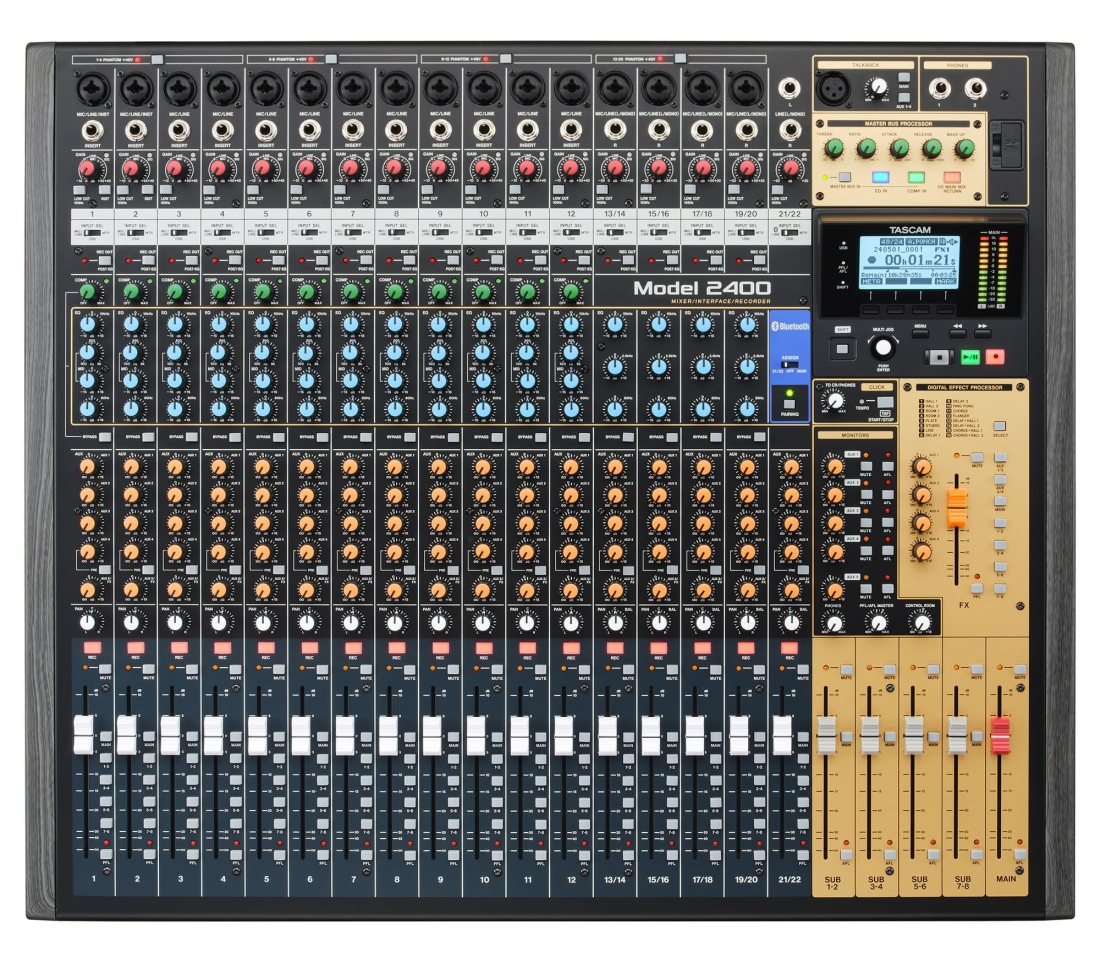24-Track Flagship Analog Recording Console and Live Mixer with Audio Interface