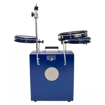 KickBoxx Pro Suitcase Drum Set - Blue