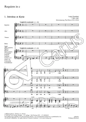 Requiem in C minor - Cherubini/Hochstein - Piano/Vocal Score