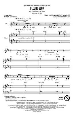 Feeling Good (from \'\'The Roar of the Greasepaint - the Smell of the Crowd\'\') - Bricusse/Newley/Emerson - 3pt Mixed