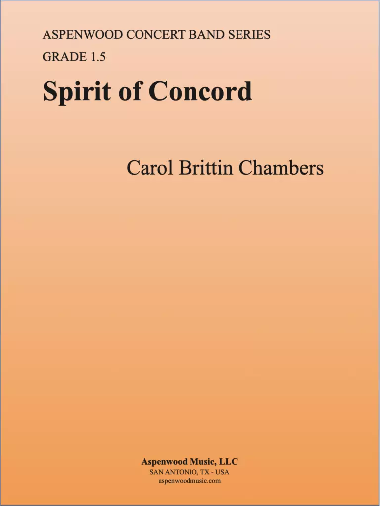 Spirit of Concord - Brittin Chambers - Concert Band - Gr. 1.5