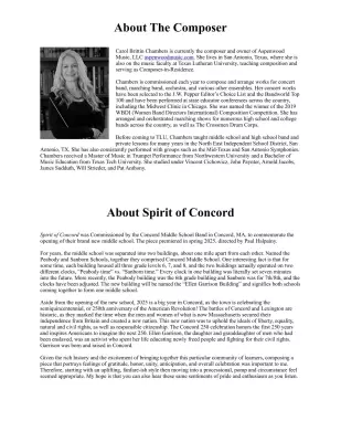 Spirit of Concord - Brittin Chambers - Concert Band - Gr. 1.5