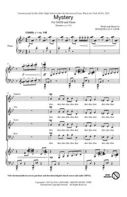 Mystery - Cook - SATB