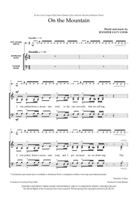 On the Mountain - Cook - SATB/Percussion