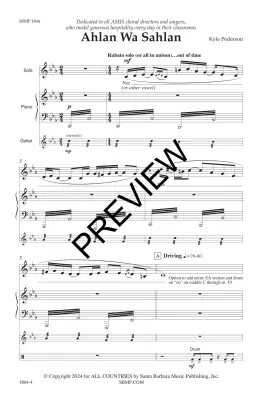 Ahlan Wa Sahlan (Welcome) - Pederson - SATB