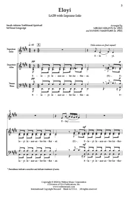 Eloyi - Traditional Xhosa/Ndlovu/Masetlhe - SATB
