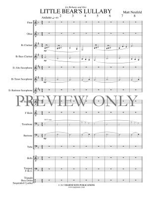 Little Bear\'s Lullaby - Neufeld - Concert Band Score Only - Gr. 1