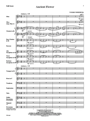 Ancient Flower - Nishimura - Concert Band Score Only - Gr. 2