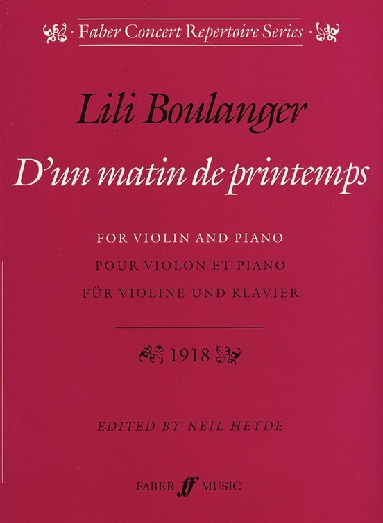 D\'un Matin de Printemps - Boulanger/Heyde - Violin/Piano - Book