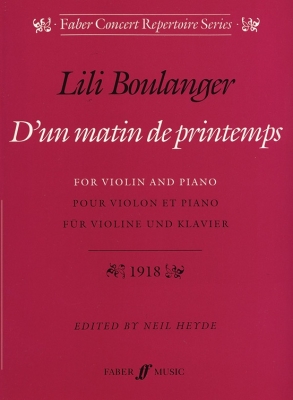Faber Music - Dun Matin de Printemps - Boulanger/Heyde - Violin/Piano - Book
