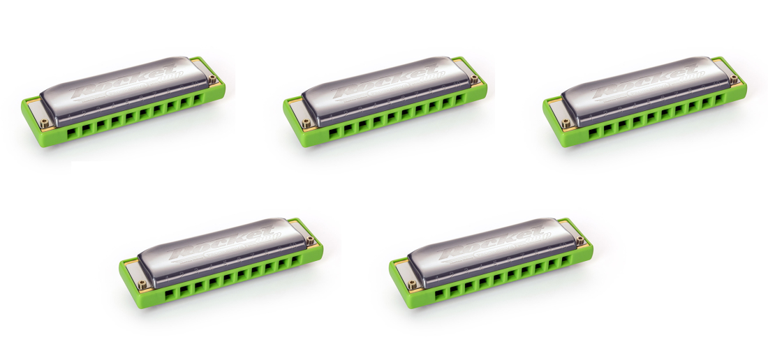 Rocket Amp 5-Piece Harmonica Set with Case