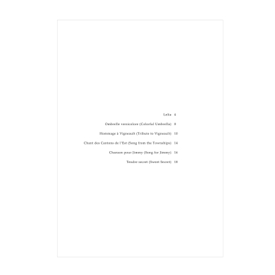 Six chants sans paroles (Six Songs Without Words) - Fournier - Piano - Book