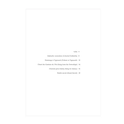 Six chants sans paroles (Six Songs Without Words) - Fournier - Piano - Book
