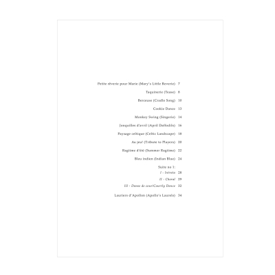 Douze pieces pour piano (Twelve Pieces for Piano) - Fournier - Piano - Book