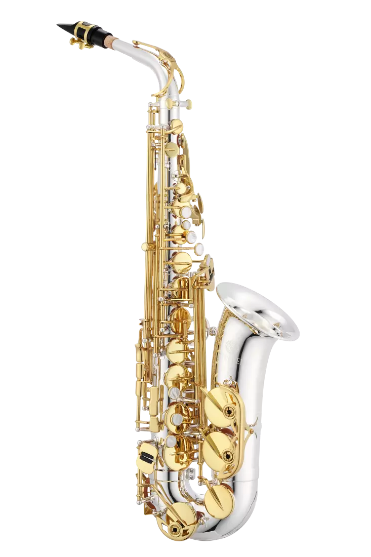 JAS1100SGQ 1100 Series Alto Saxophone with Case - Silver-Plated with Gold Keys
