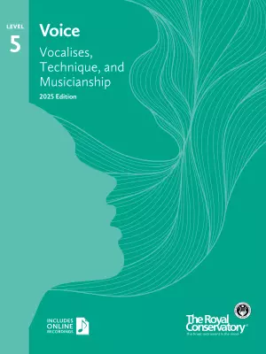 Frederick Harris Music Company - RCM Voice: Vocalises, Technique, and Musicianship 2025 Edition, Level 5 - Voice - Book/Audio Online