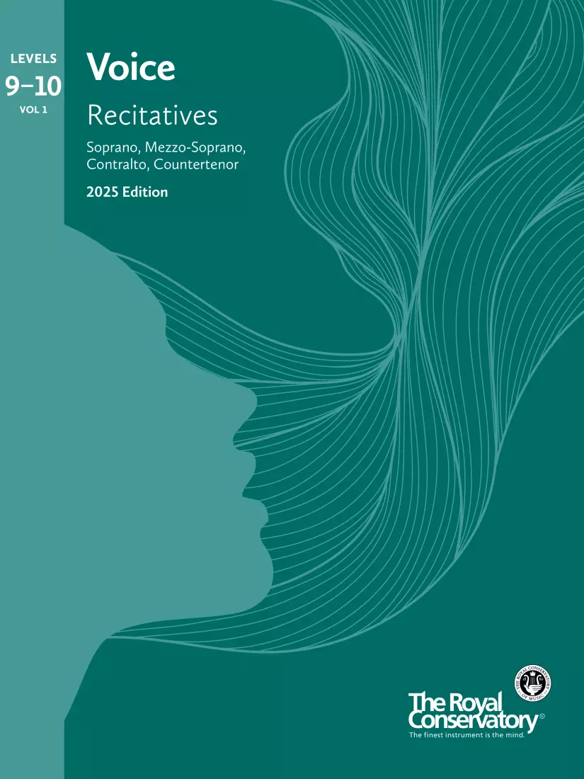 RCM Voice: Recitatives 2025 Edition, Levels 9-10 Volume 1 - Soprano, Mezzo-Soprano, Contralto, Countertenor Voice - Book