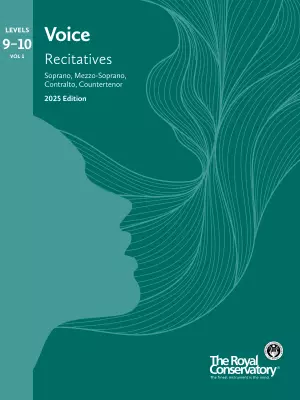 Frederick Harris Music Company - RCM Voice: Recitatives 2025 Edition, Levels 9-10 Volume 1 - Soprano, Mezzo-Soprano, Contralto, Countertenor Voice - Book