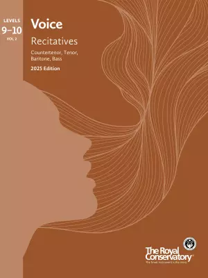 Frederick Harris Music Company - RCM Voice: Recitatives 2025 Edition, Levels 9-10 Volume 2 - Countertenor, Tenor, Baritone, Bass Voice - Book