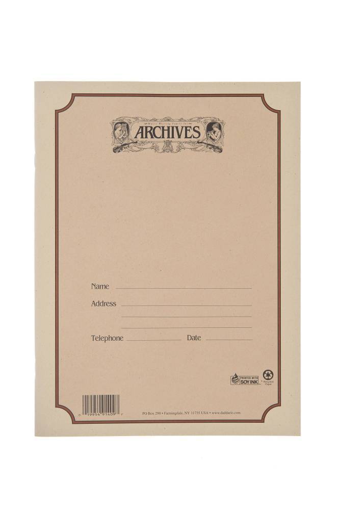 B10S-96 - Archives Spiral Bound Manuscript Paper Book, 10 Stave, 96 Pages