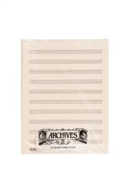 DAddario Orchestral - D10S - Archives Double-Folded Manuscript Paper Sheets, 10 stave, 24 Sheets