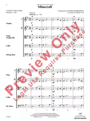 Minecraft: Selections from Volume Alpha - Rosenfeld/Ford - String Orchestra - Gr. 2.5