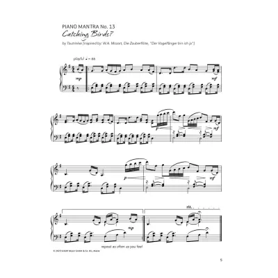 Piano Mantras Vol. 2, Magic Mozart: 12 Short Piano Pieces - Tautrinker - Piano - Book
