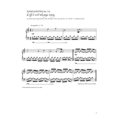 Piano Mantras Vol. 2, Magic Mozart: 12 Short Piano Pieces - Tautrinker - Piano - Book