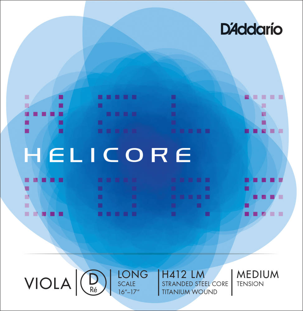 H412 LM - Helicore Viola Single D String, Long Scale, Medium Tension