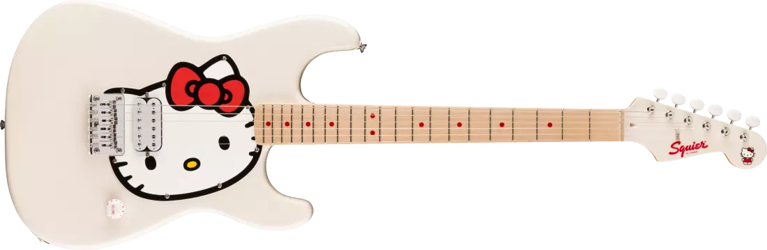 Fender x Hello Kitty Stratocaster Electric Guitar with Gigbag - White