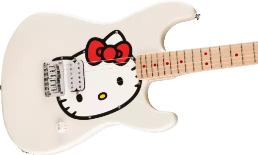 Fender x Hello Kitty Stratocaster Electric Guitar with Gigbag - White