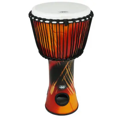 Groove Masters Percussion - 10 AirDrum Rope-Tuned Djembe - Abstract Orange