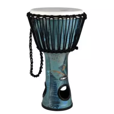 Groove Masters Percussion - 10 AirDrum Rope-Tuned Djembe - Ocean Blue