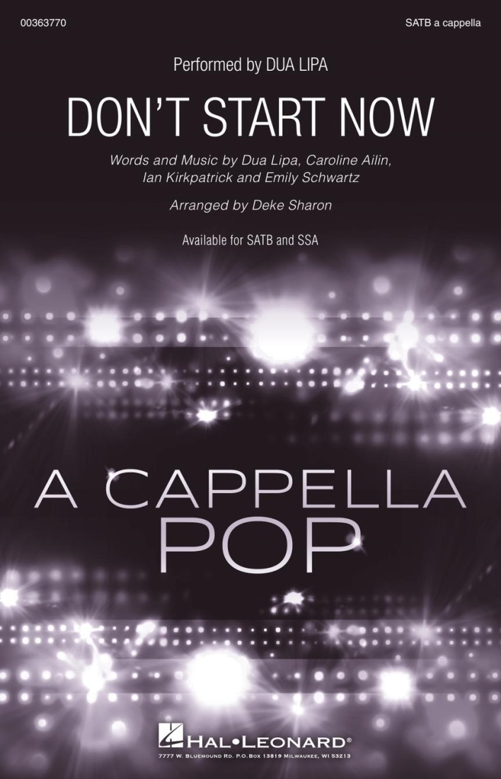 Don\'t Start Now - Lipa/Sharon - SATB