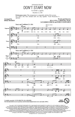 Don\'t Start Now - Lipa/Sharon - SATB