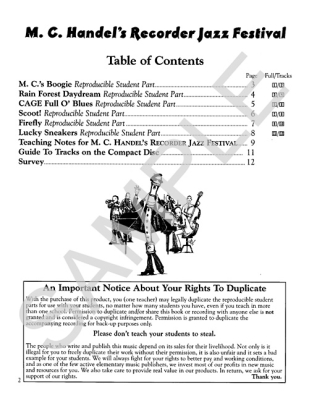M.C. Handel\'s Recorder Jazz Festival - Handel - Classroom Recorder - Kit/CD