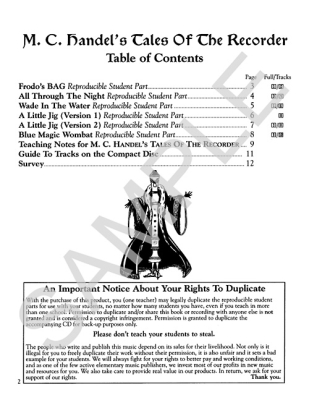 M.C. Handel\'s Tales Of The Recorder - Handel - Classroom Recorder - Kit/CD