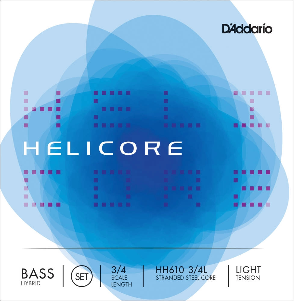 HH610 3/4L - Helicore Hybrid Bass String Set, 3/4 Scale, Light Tension