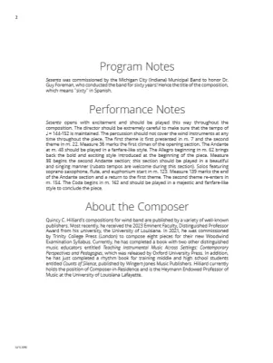 Sesenta - Hilliard - Concert Band - Gr. 4