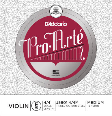 DAddario Orchestral - J5601 4/4M - Pro-Arte Violin Single E String, 4/4 Scale, Medium Tension