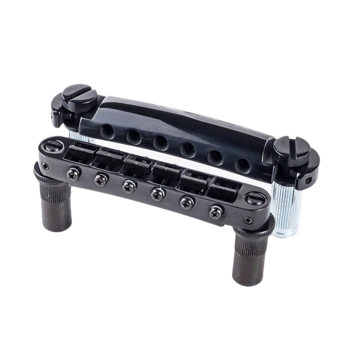 TonePros Large Metric Tuneomatic and Tailpiece Set - Black