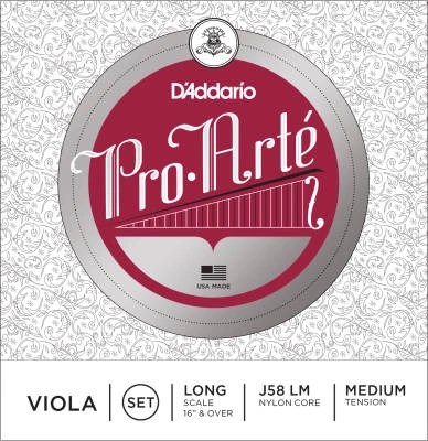 DAddario Orchestral - J58 LM - Pro-Arte Viola String Set, Long Scale, Medium Tension