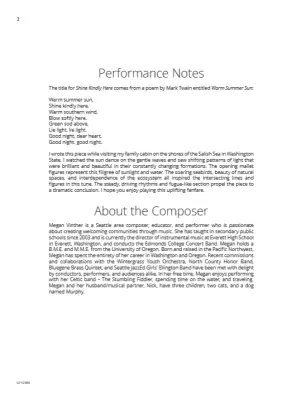 Shine Kindly Here - Vinther - Concert Band - Gr. 3