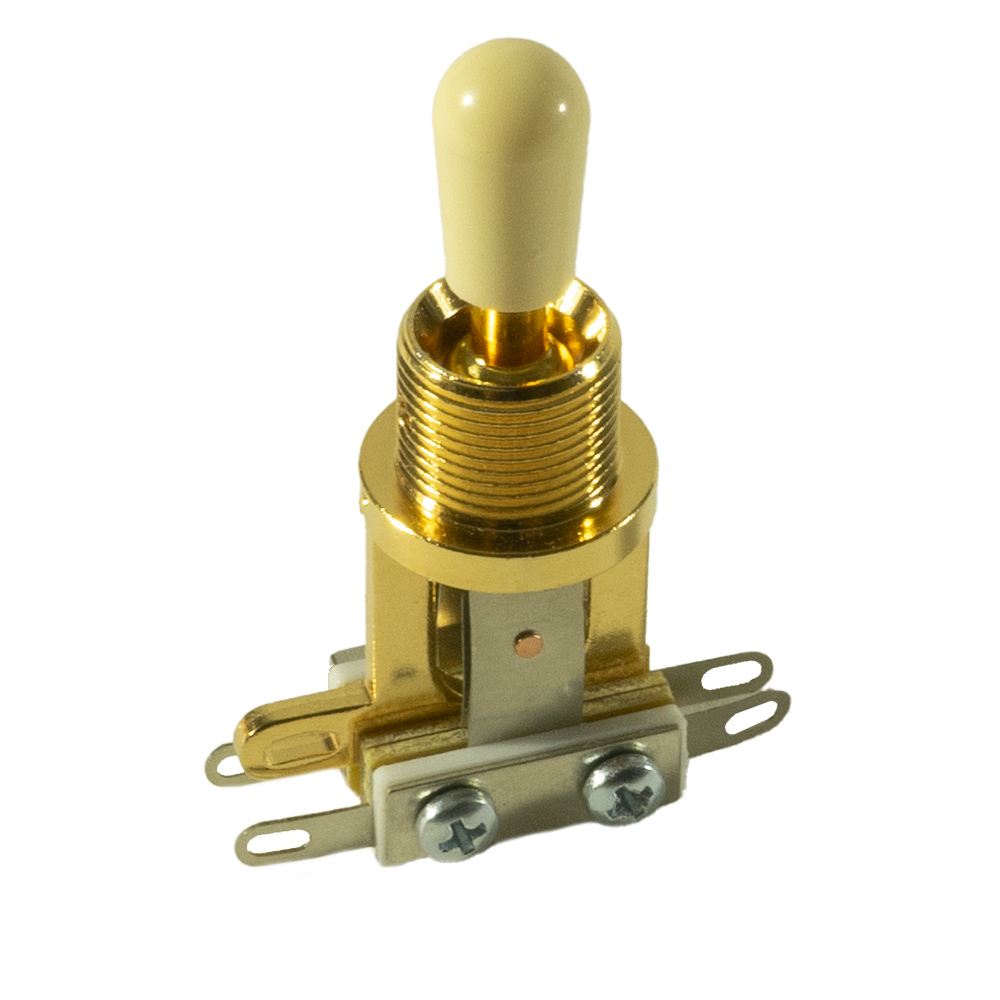 Centralab 3 Position Short Frame Toggle Switch - Gold