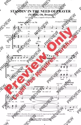 Standin\' in the Need of Prayer (Ni Mimi, Oh, Bwana) - Traditional/Gibbs - SATB