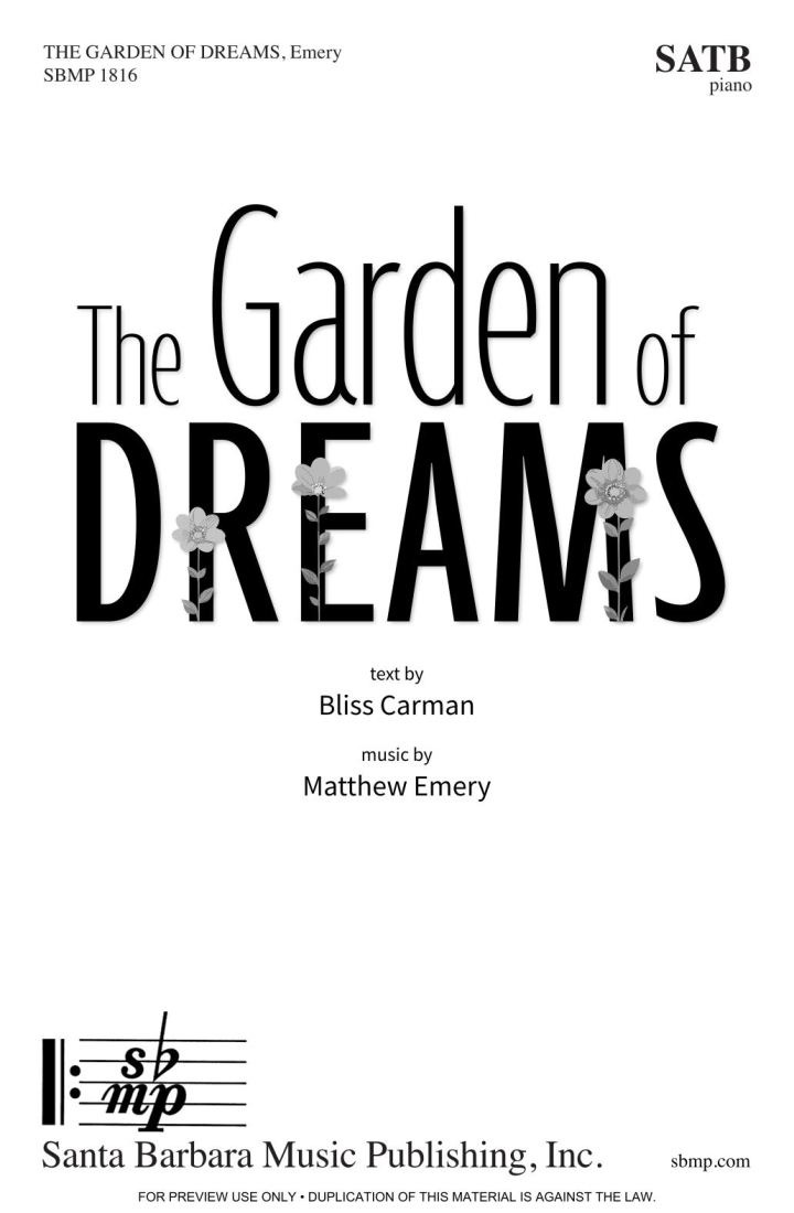 The Garden of Dreams - Carman/Emery - SATB
