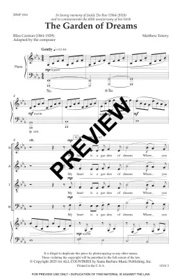The Garden of Dreams - Carman/Emery - SATB