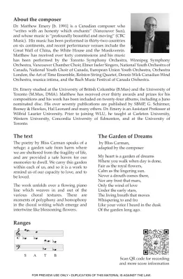 The Garden of Dreams - Carman/Emery - SATB